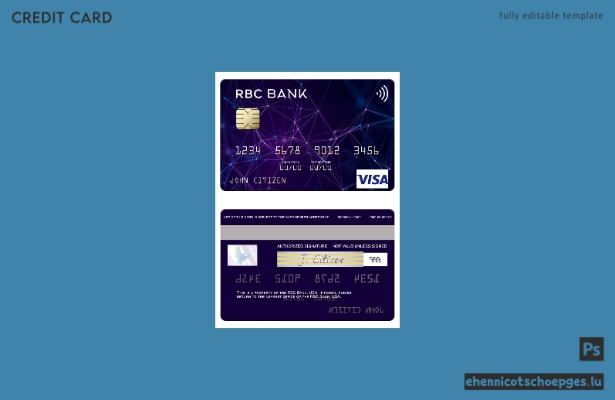 USA RBC Bank Visa-Kartenbeispiel